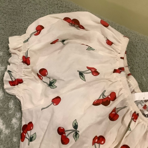 Charming Cherry Print Cotton Dress NWT Size Small - Picture 3 of 16